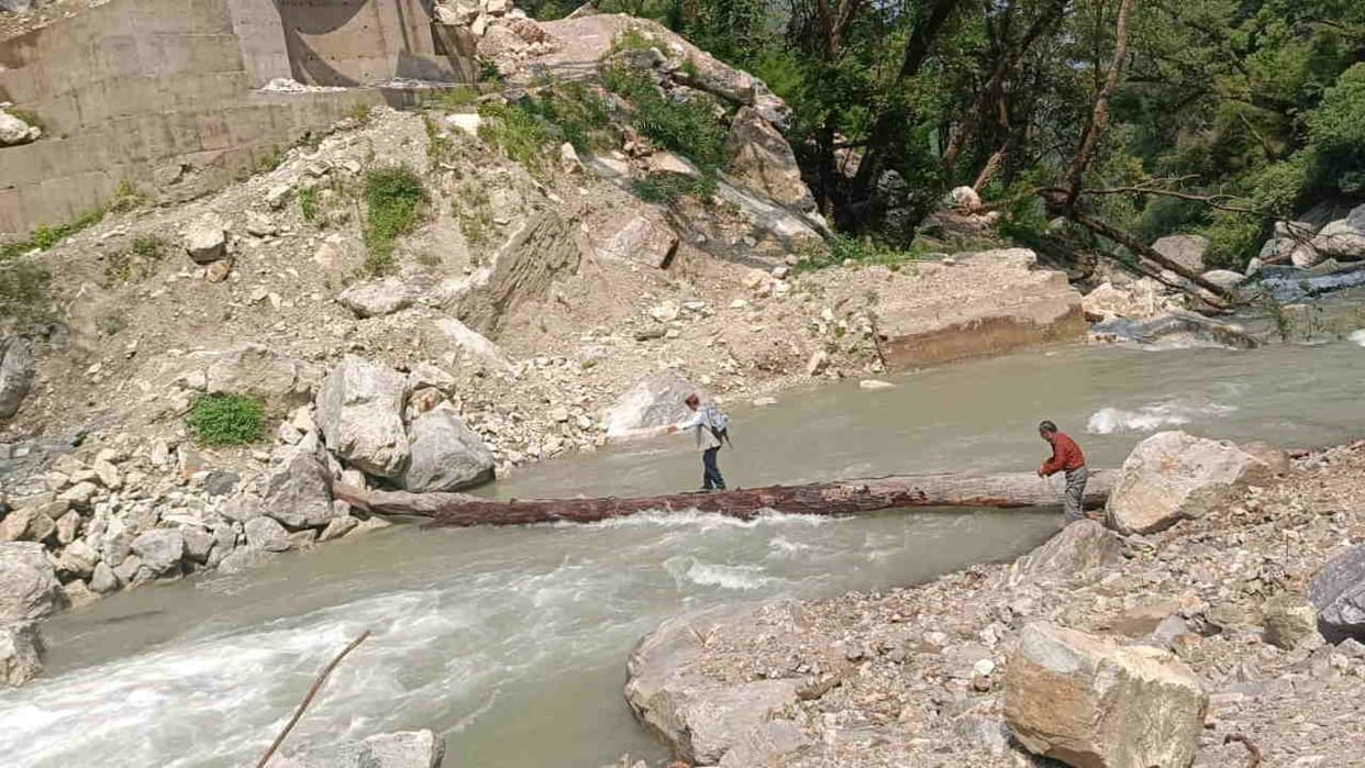 Uttarkashi Due to Bridkul negligence construction of four bridges stalled making movement difficult