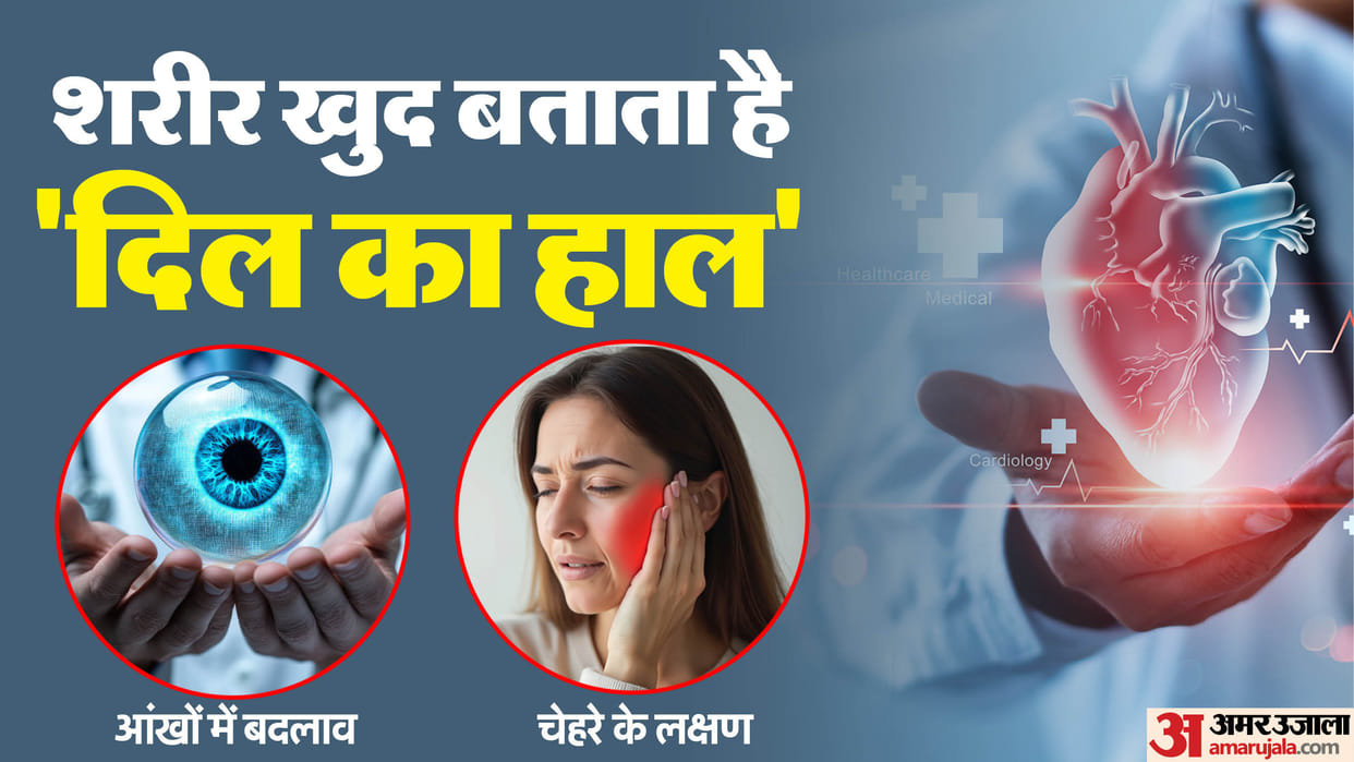 World heart day 2025 heart disease and heart attack symptoms on face and eyes