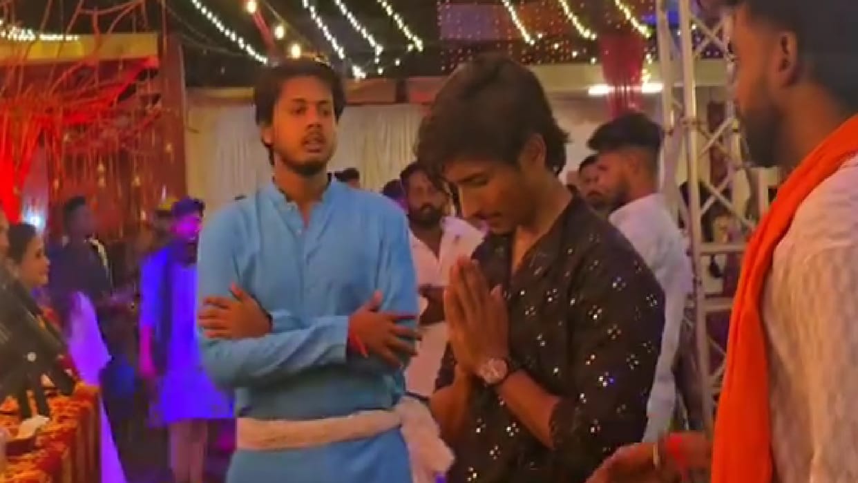 Muslim youth participate in Garba program perform puja and raised slogans praise of Mother Goddess in Bastar
