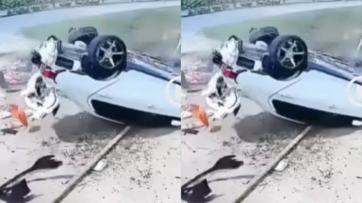 Uncontrolled car girl flung in the air horrifying death scene captured on camera video goes viral
