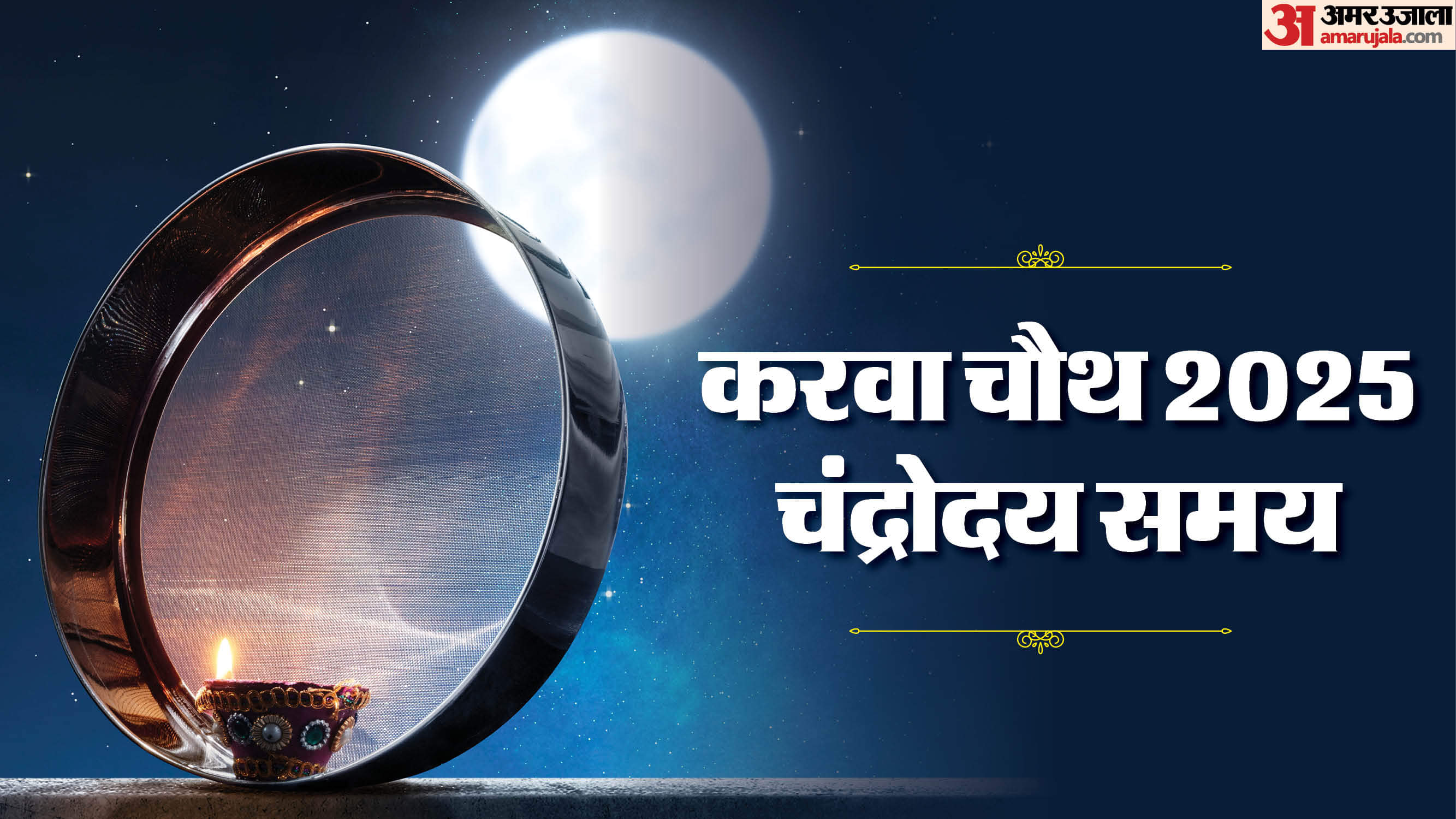 Karwa Chauth 2025 Moonrise Time and Puja Vidhi Karva Chauth Par Chand Kab Niklega Time