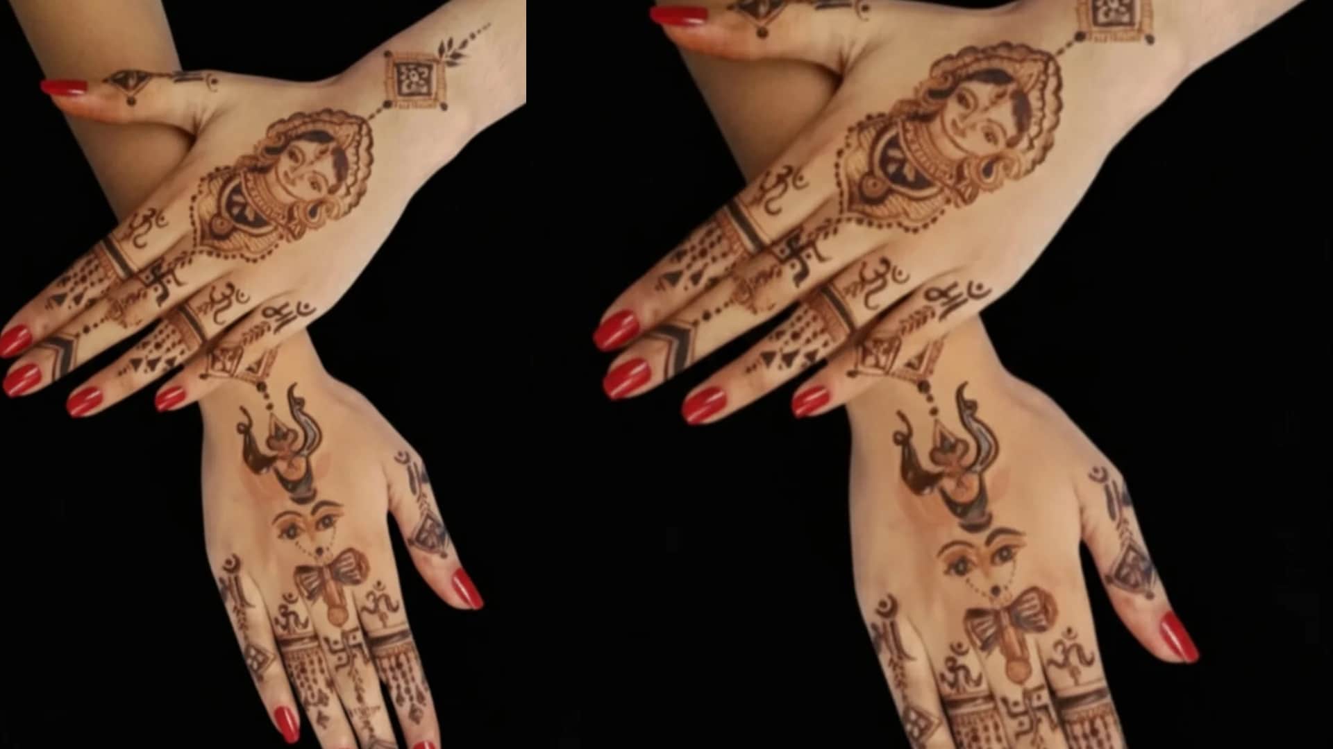 Maha navami 2025 special Simple Mehndi Designs Check Beautiful Ideas step by step guide for Navratri puja