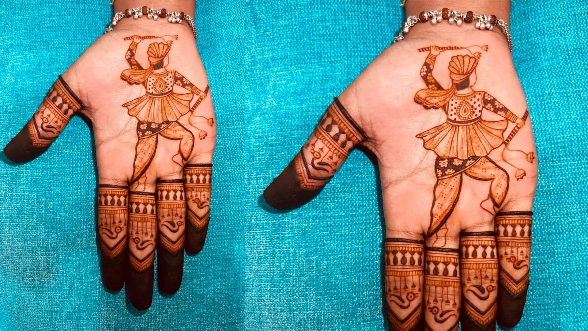 Maha navami 2025 special Simple Mehndi Designs Check Beautiful Ideas step by step guide for Navratri puja