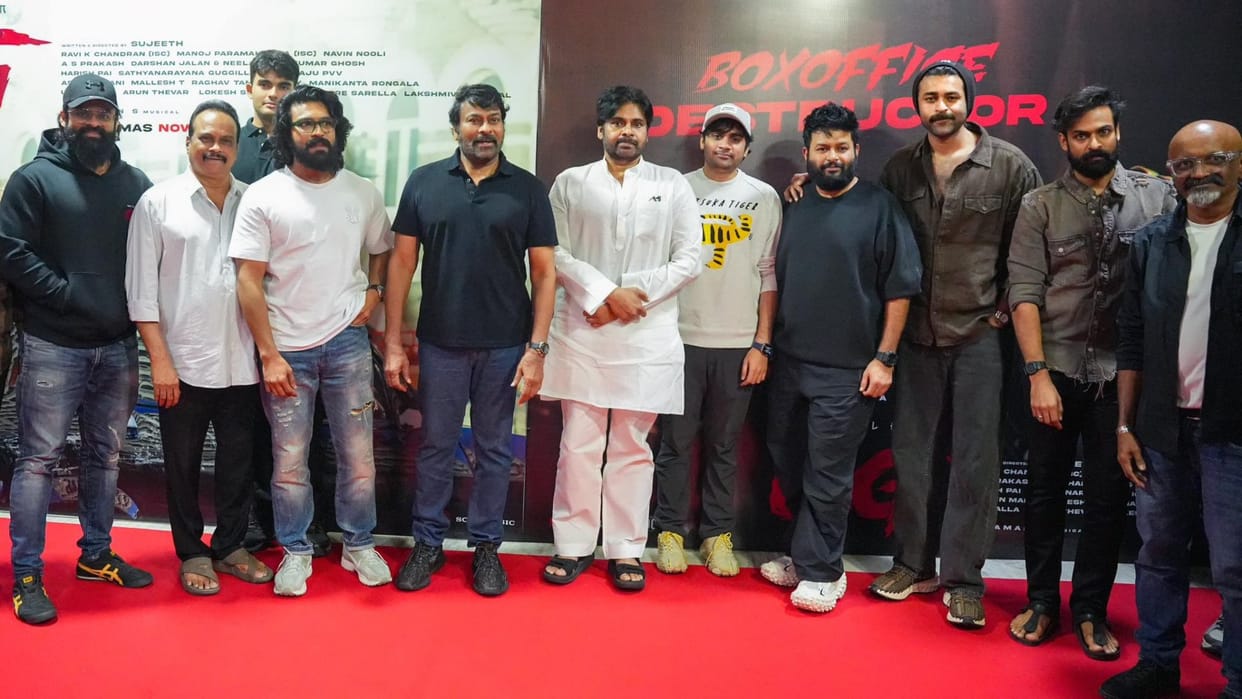 Chiranjeevi Praise Pawan Kalyans film They call him OG says it is like Hollywood standards