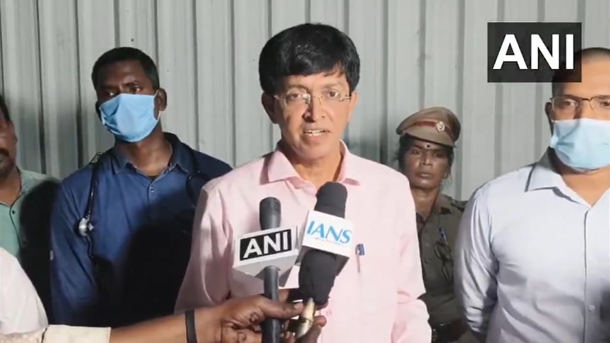 North Chennai Thermal Power Station construction site accident Preliminary reports worker grievous injuries