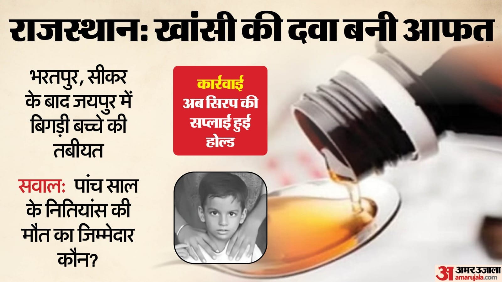 राजस्थान में खांसी की दवा से बिगड़ रही बच्चों की तबीयत