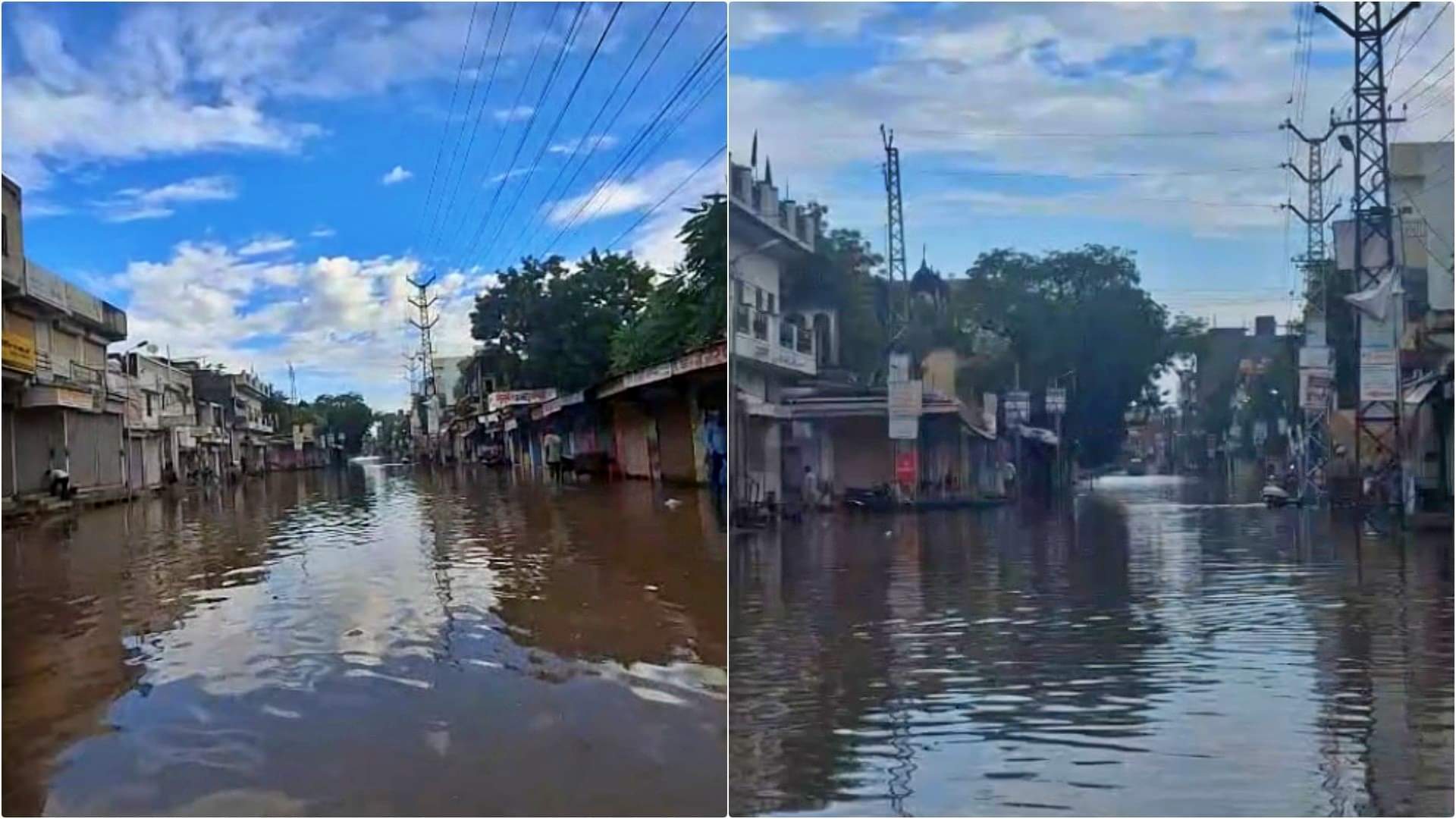 भारी बारिश से रिहायशी इलाकों में भरा पानी