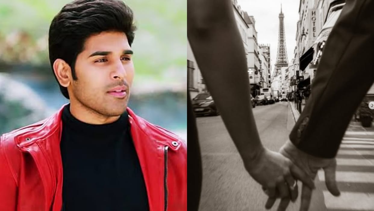 allu sirish engagement announcement with nayanika in paris on grandfather anniversary emotional note