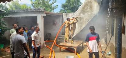 आग लगने से चार की मौत।