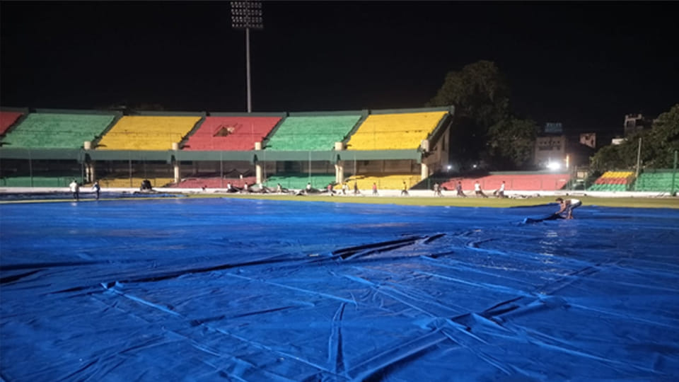 Ind A vs Aus A: Pitch curator and groundsmen worked hard for three hours overnight to make pitch playable