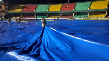 Ind A vs Aus A: Pitch curator and groundsmen worked hard for three hours overnight to make pitch playable