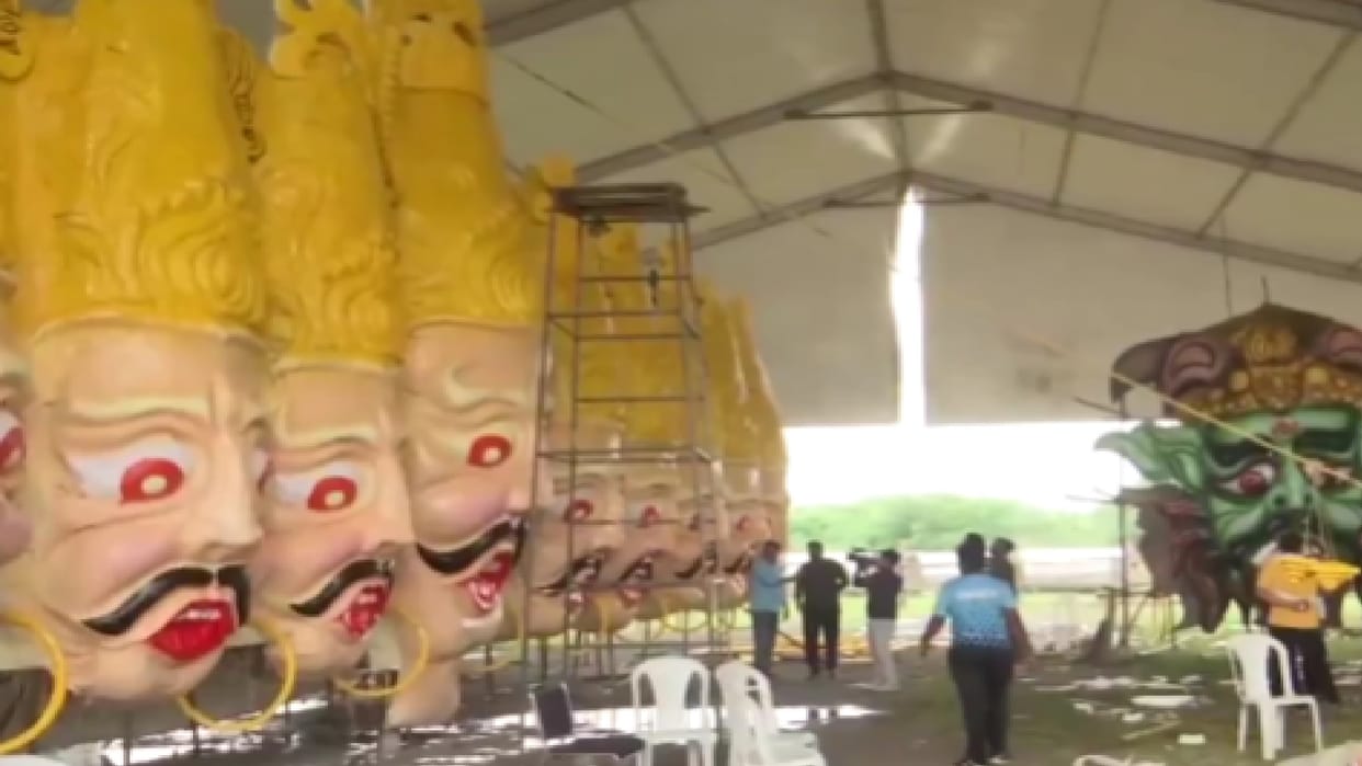 Huge effigies of Ravana, Kumbhakaran and Meghnath will be made in WRS Colony during Dussehra in Raipur