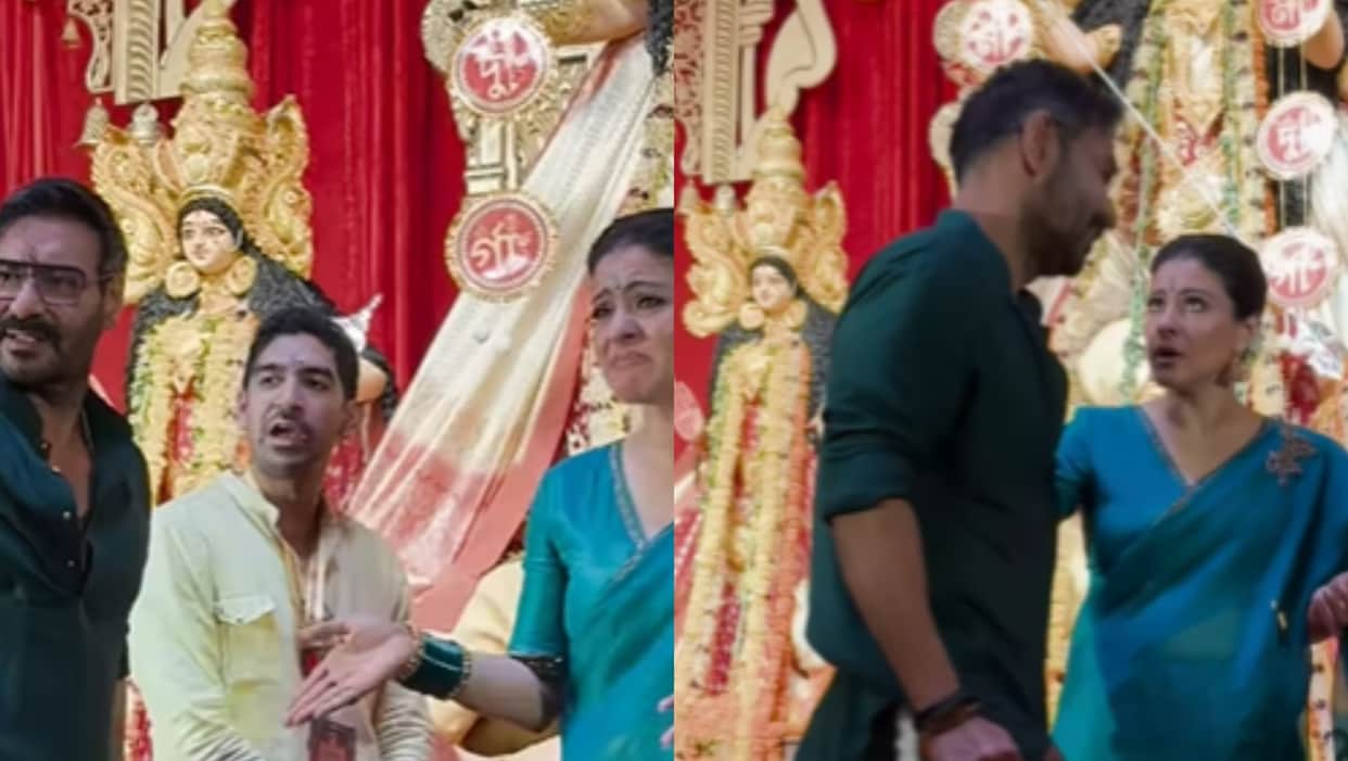 actress kajol epic reply to papraazzi about ajay devgn slim look durga puja viral video