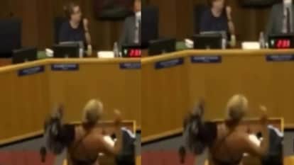 महिला ने कपड़े उतारकर किया प्रदर्शन