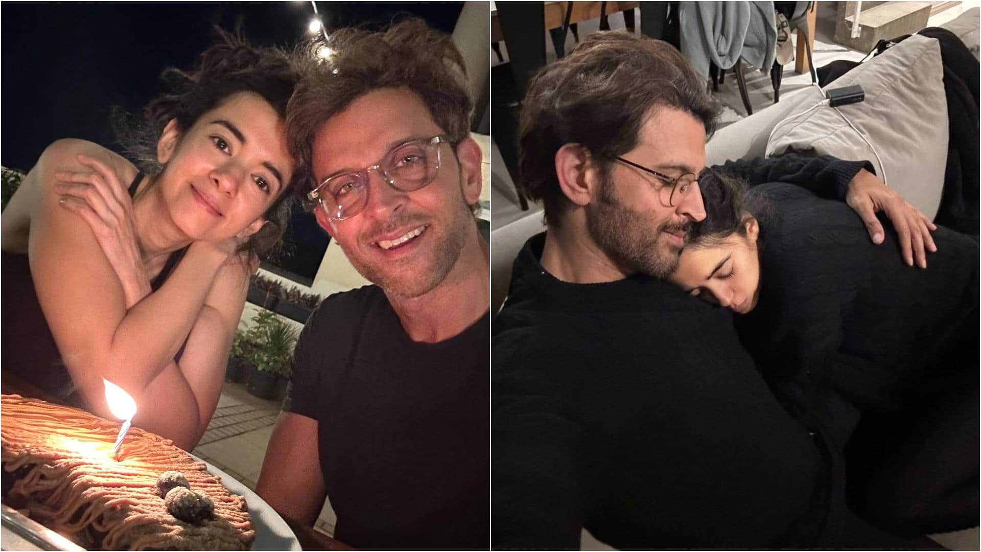 Hrithik Roshan Saba Azad celebrating four Years Of togetherness actor shares romantic photos with love Note