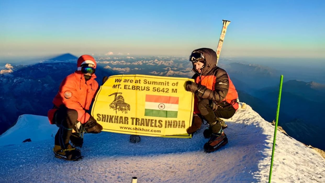 Himachal Varun from Mandi conquered Europe highest peak Mount Elbrus climbing the 5643 meter high peak