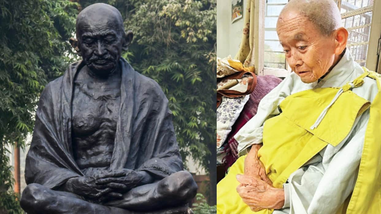 Gandhi Jayanti Katsu San of Japan face of Sarvadharma Prarthna Sabha at Rajghat came India in 1956