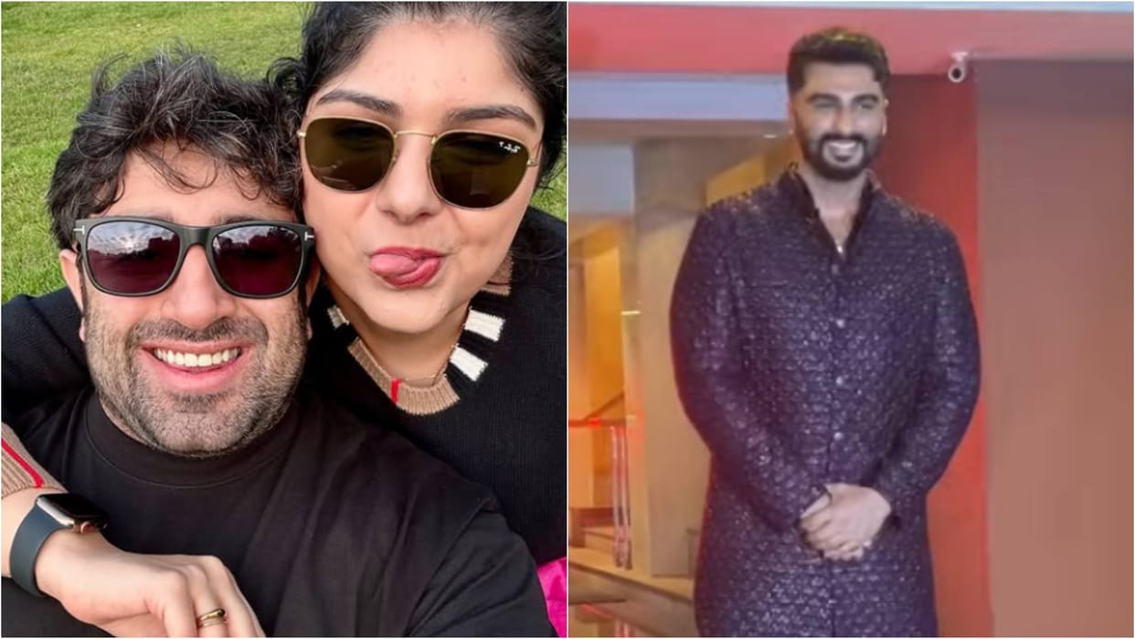 Arjun kapoor Maheep and other celebs attends Anshula Kapoor and Rohan Thakkar Engagement function photos Viral