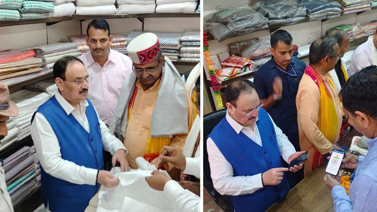 JP Nadda said Khadi is not just a cloth it was a powerful weapon in the freedom struggle