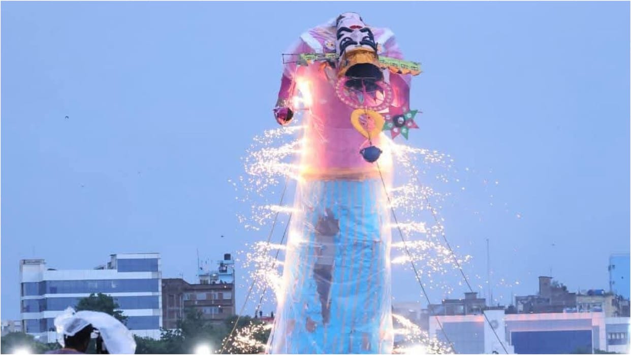 Dussehra 2025: 80 Ravana Dahan in Patna today, Governor CM Nitish Kumar, traffic route, parking, Patna Police