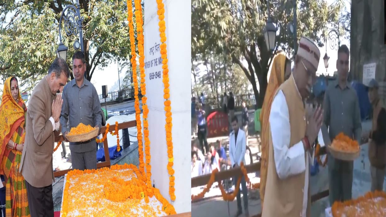 Himachal: Mahatma Gandhi and Lal Bahadur Shastri remembered in Shimla, Governor, CM and others paid tribute