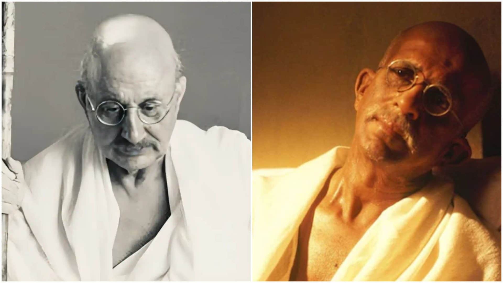 Actors who played mahatma gandhi role in films including anupam kher naseeruddin shah ben kingsley