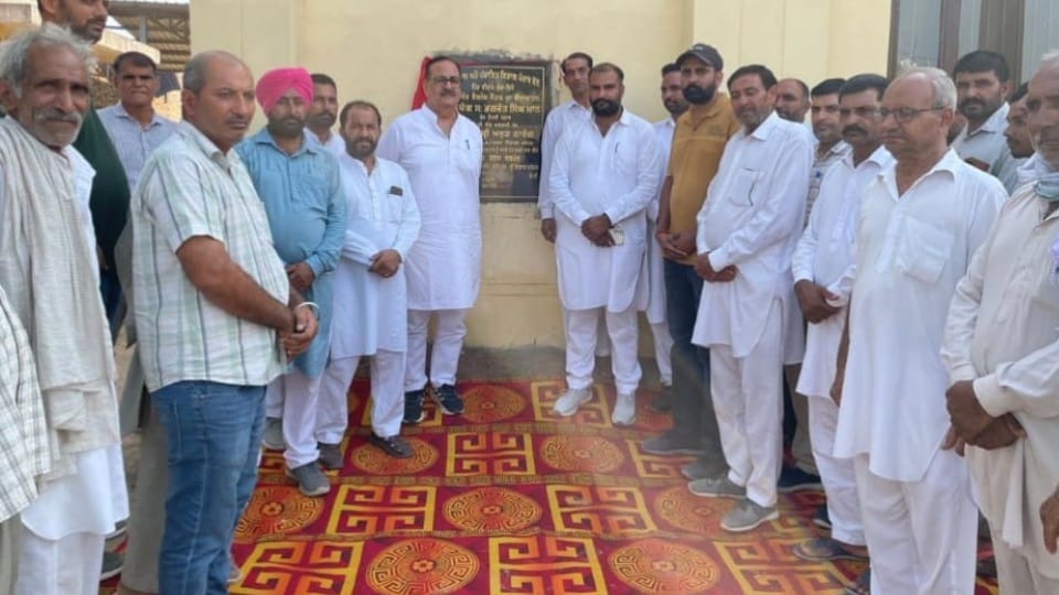 Inauguration of dispensary built at a cost of Rs 30 lakh in village Dewankheda Abohar