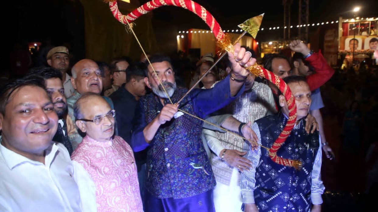 Bobby Deol Performs Ravana Vadh at Red Fort Grounds in luv kush raamlila
