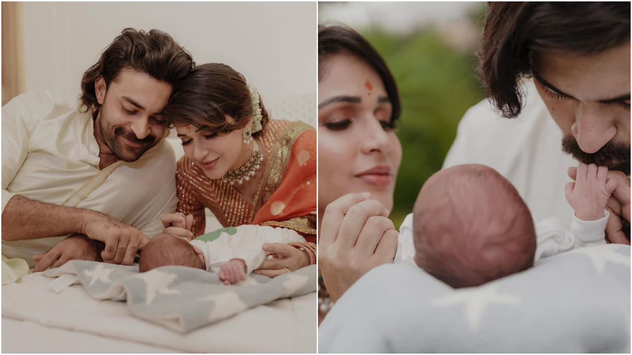 Varun Tej And Lavanya Tripathi Introduce Their Son Vaayuv Share Pics From Naming Ceremony