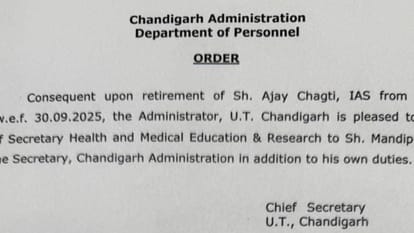 Major change in Chandigarh administration senior IAS Mandeep Brar charge as Health Secretary