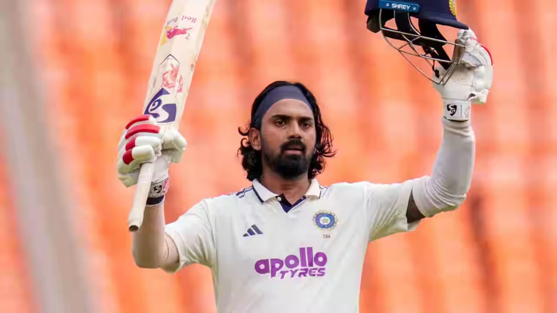 KL Rahul flaunted a new celebratory gesture after getting to the milestone against West Indies during 1st test
