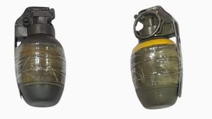 बरामद हैंड ग्रेनेड