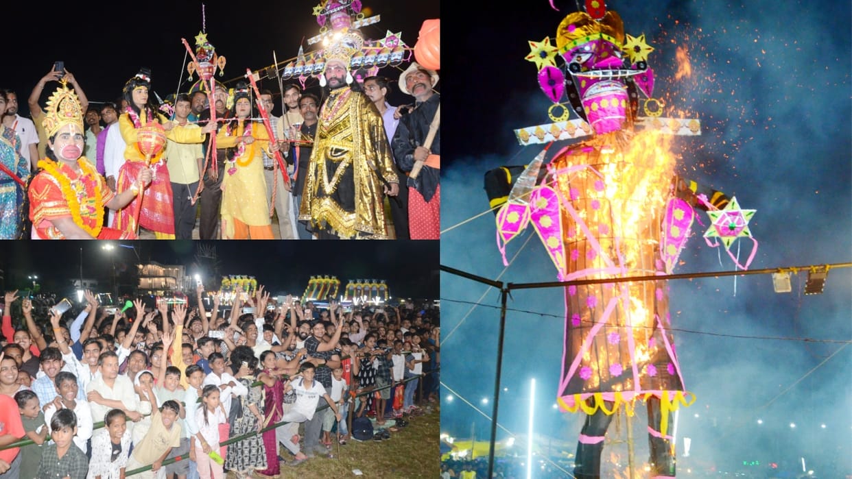 Ravana Dahan in Bareilly on dussehra