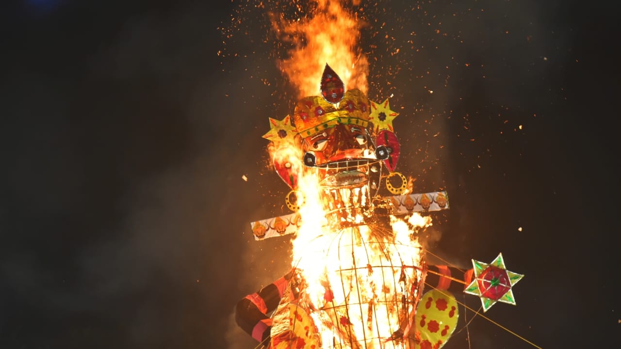 Ravana Dahan in Bareilly on dussehra