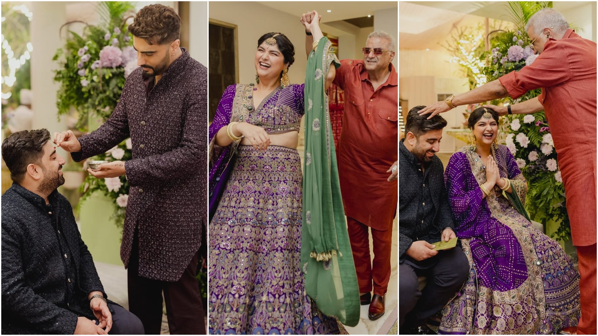 Anshula Kapoor Shares Inside Photos Of Her Engagement Arjun Janhvi Khushi And Sonam Looks Happy