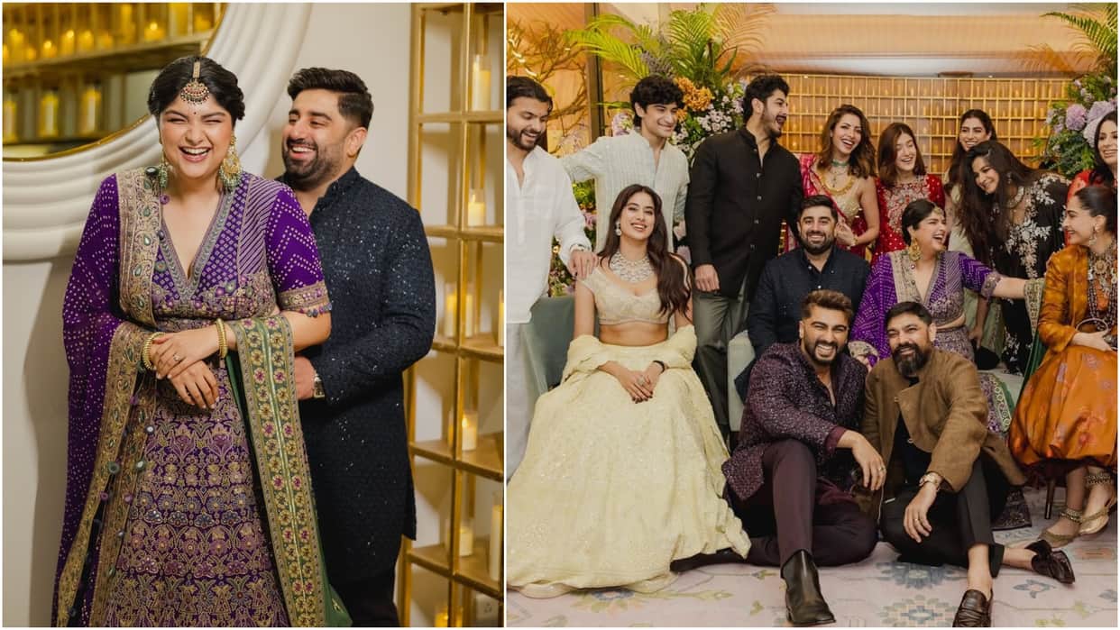 Anshula Kapoor Shares Inside Photos Of Her Engagement Arjun Janhvi Khushi And Sonam Looks Happy