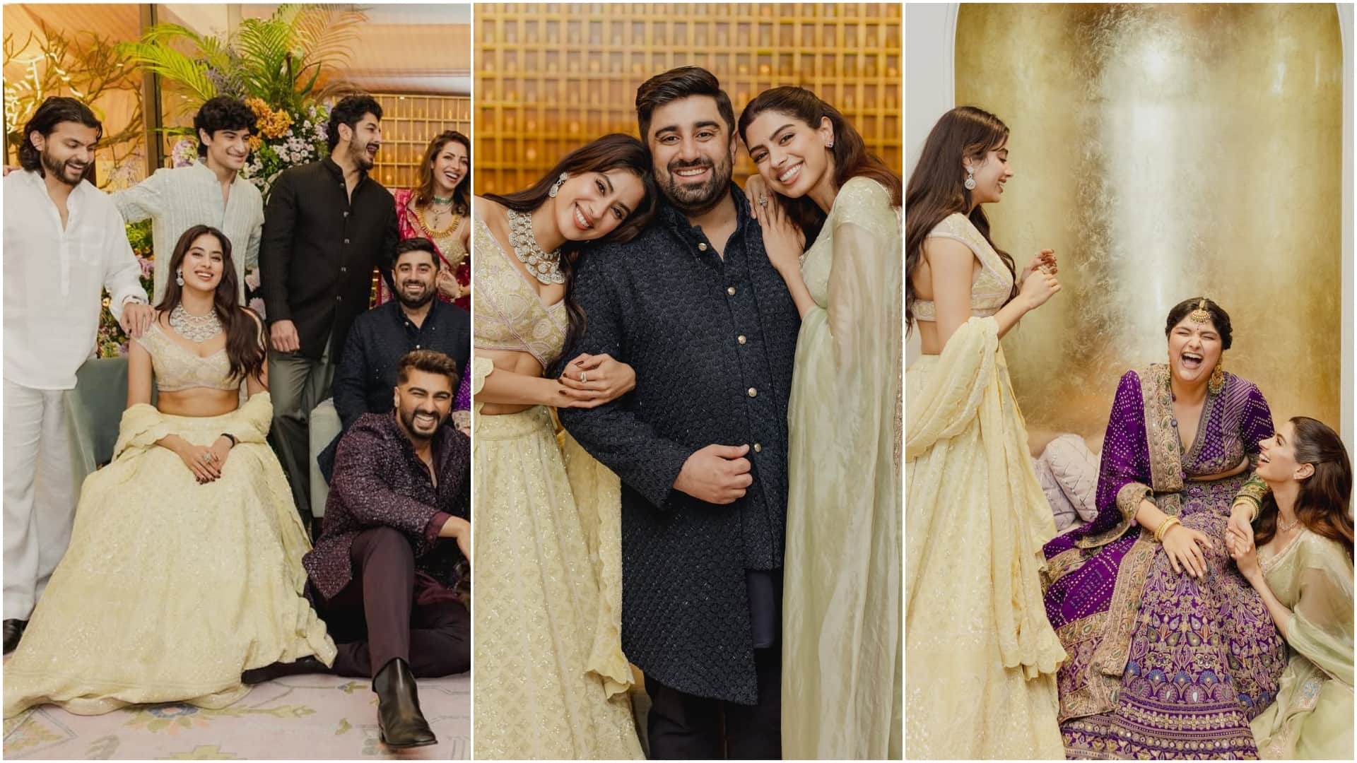 Anshula Kapoor Shares Inside Photos Of Her Engagement Arjun Janhvi Khushi And Sonam Looks Happy