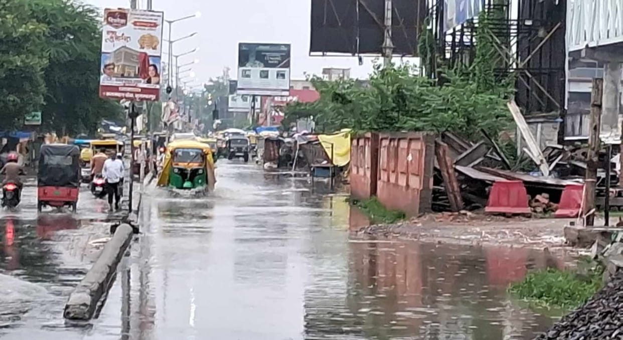 north bihar rainfall crisis muzaffarpur flooded shiher crop damage ara drain overflow