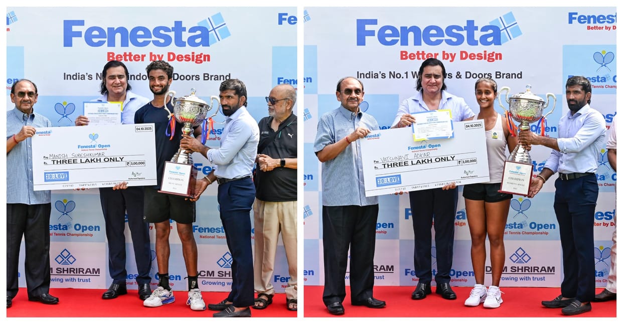 Manish Sureshkumar and Vaishnavi Adkar won the Fenesta Open National Tennis Championship