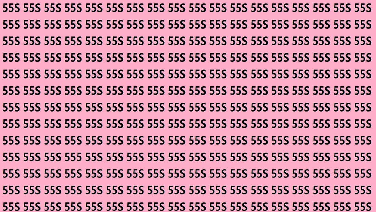 Optical Illusion IQ Test Brain Test Can You Spot 555 in 15 Seconds