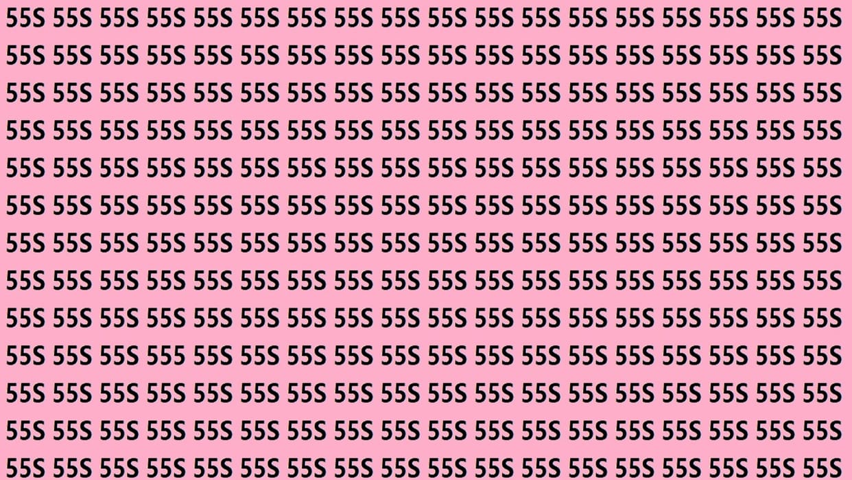 Optical Illusion IQ Test Brain Test Can You Spot 555 in 15 Seconds