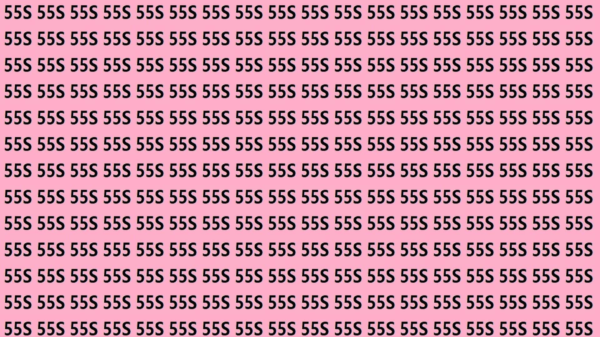 Optical Illusion IQ Test Brain Test Can You Spot 555 in 15 Seconds