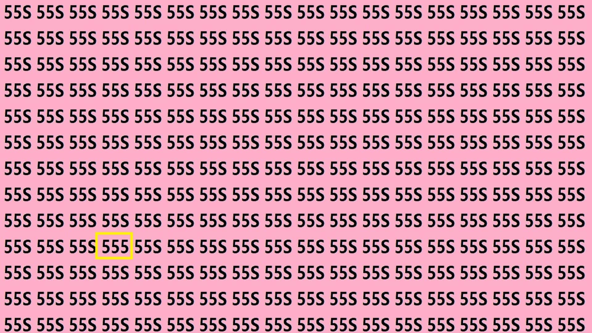 Optical Illusion IQ Test Brain Test Can You Spot 555 in 15 Seconds