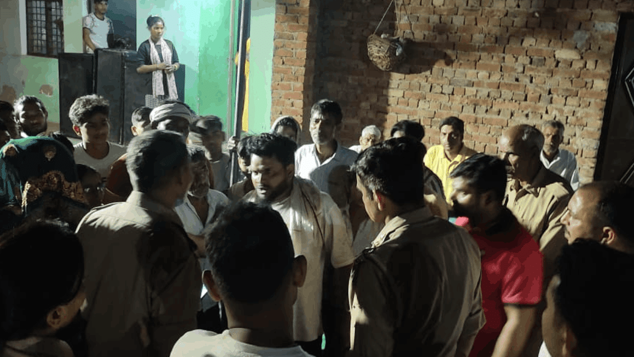 Stone pelting occurred after an argument between two communities over toilets