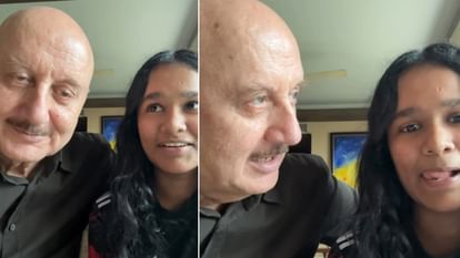 anupam kher meet lunch with late satish kaushik daughter Vanshika and wife Shashi share cute video