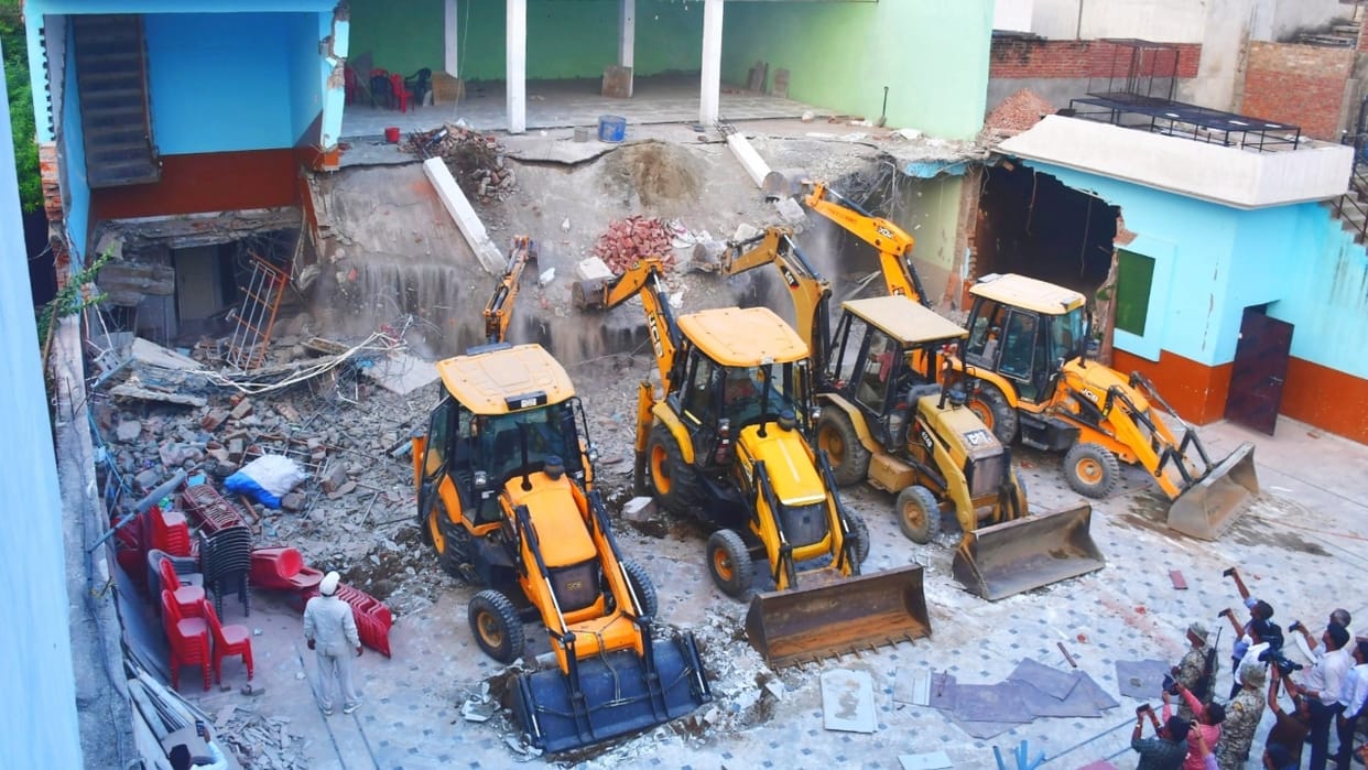 Six bulldozers ran over Nafees wedding hall for two days BDA can now recover the cost of demolition