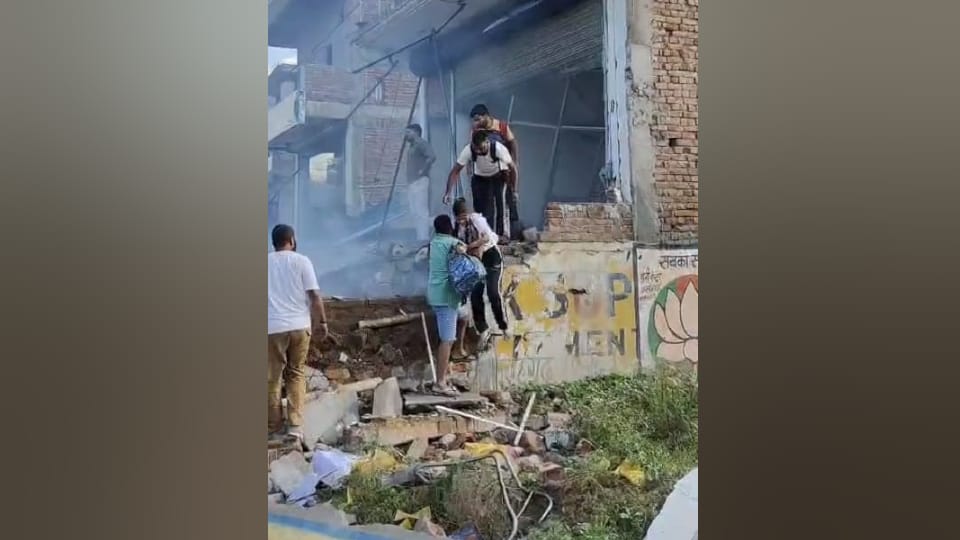 Fire erupted explosion plume of smoke was seen incident was captured on CCTV cameras Farrukhabad blast story