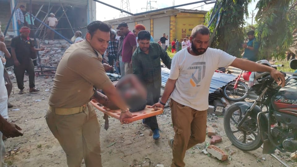 massive explosion at a coaching center in Farrukhabad two students killed and seven injured