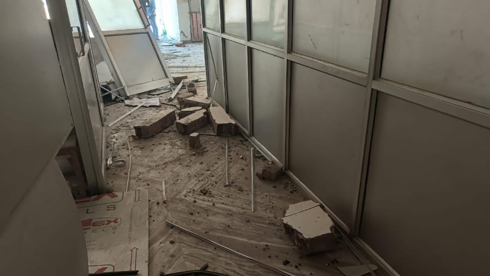 Farrukhabad Blast Blood on walls and floor Books were scattered slippers and bags were lying here and there
