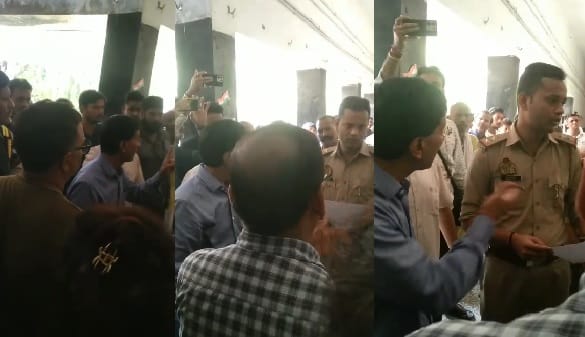 Kanpur hallet hospital scuffle between people who came to meet the patient and nurse and female constable